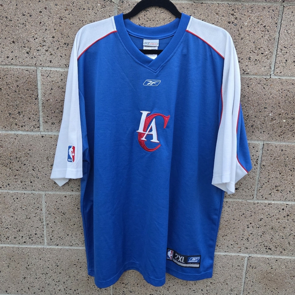 Reebok LA Clippers Blue and White Jersey
